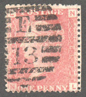 Great Britain Scott 33 Used Plate 81 - NL (2) - Click Image to Close